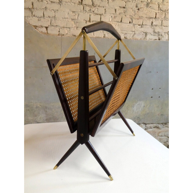 Cesare Lacca magazine rack In stained wood