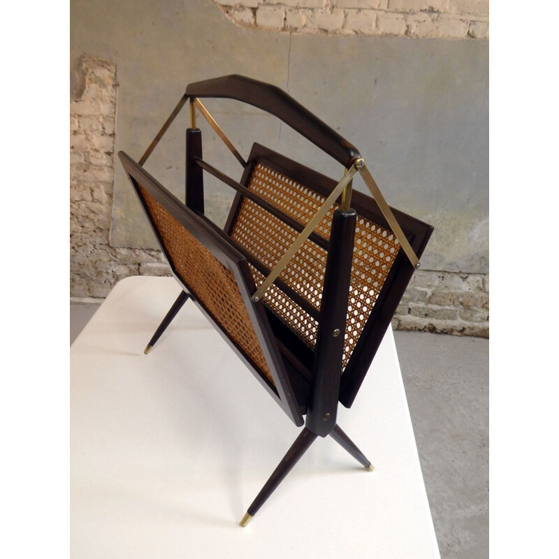 Cesare Lacca magazine rack In stained wood