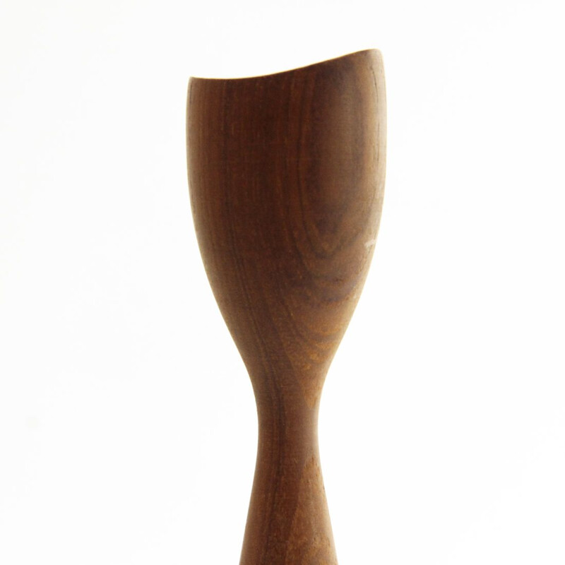 Vintage teak candlestick, Denmark 1960