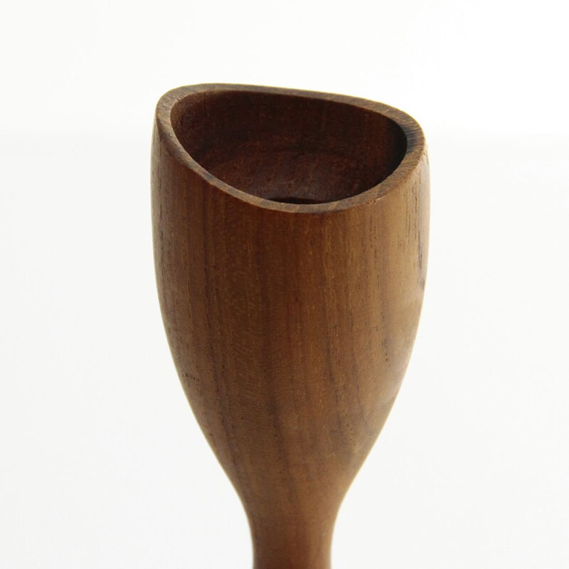 Vintage teak candlestick, Denmark 1960