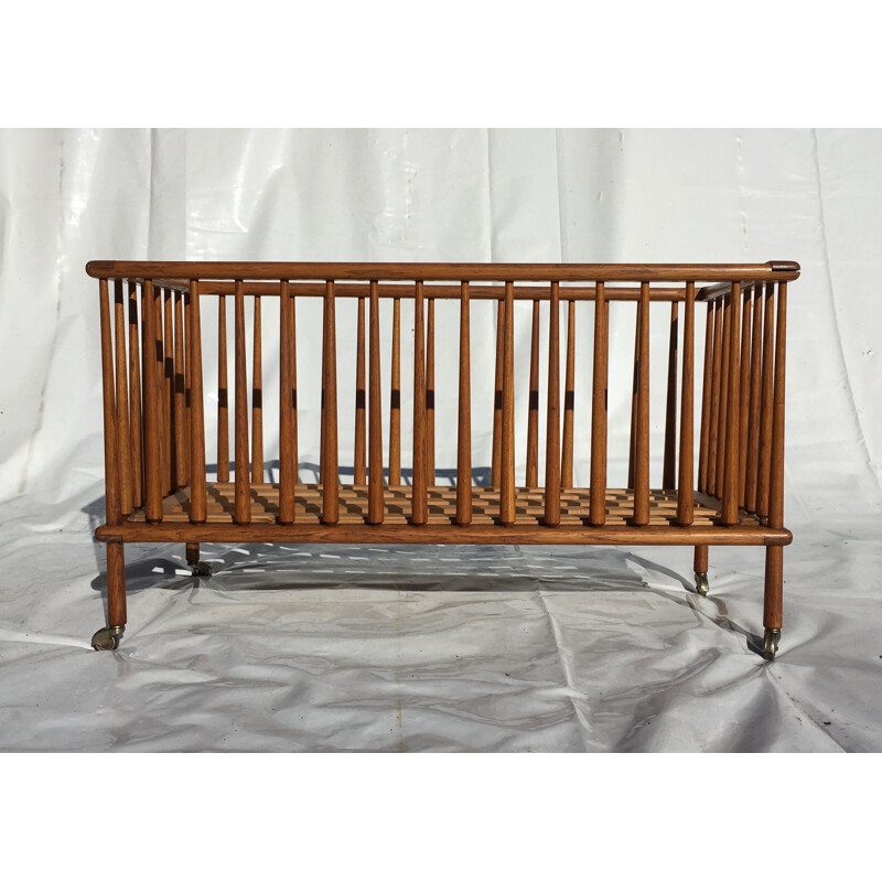 Vintage oak child's bed 1950