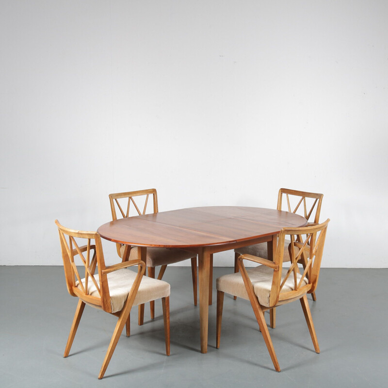 Dining set  manufactured by Zijlstra Joure in the Netherlands 1950s