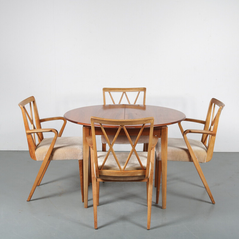 Dining set  manufactured by Zijlstra Joure in the Netherlands 1950s