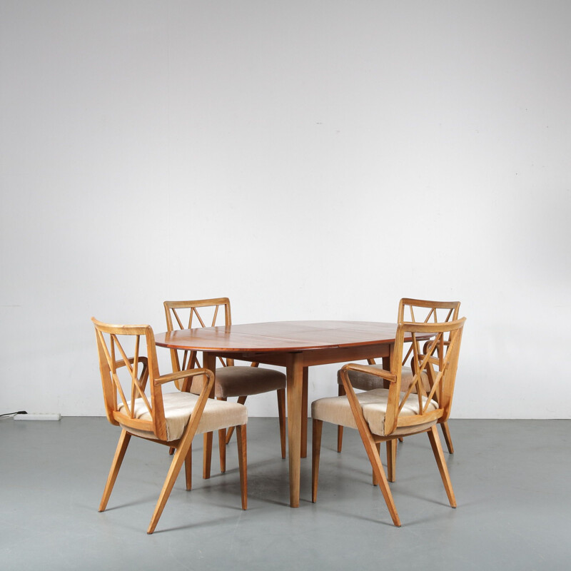 Dining set  manufactured by Zijlstra Joure in the Netherlands 1950s