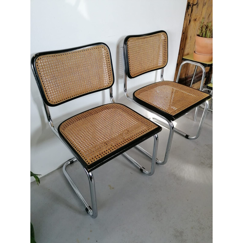Paire de chaises vintage Marcel Breuer 1970 80