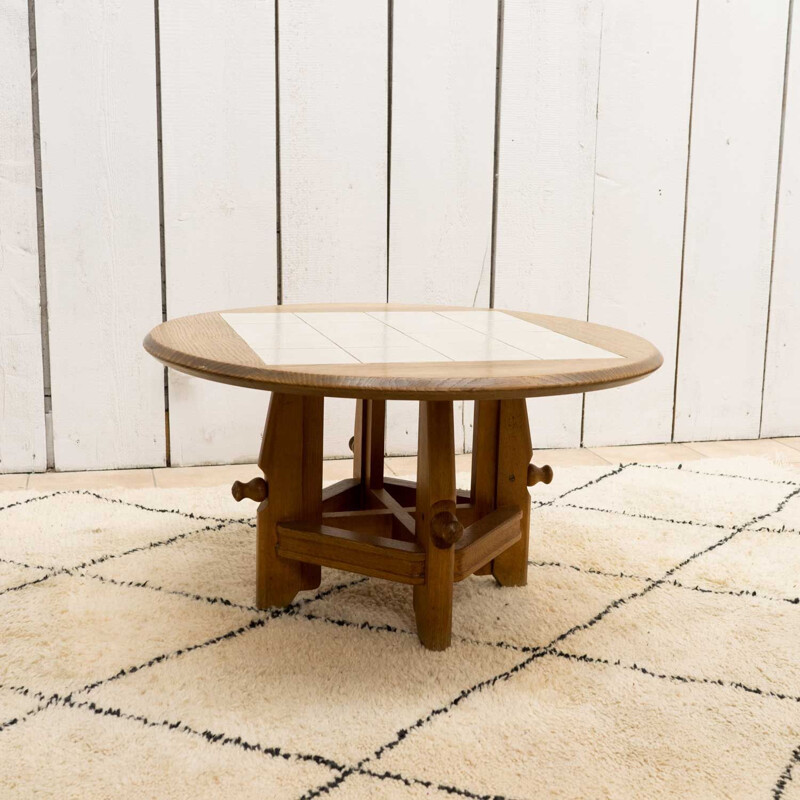 Table ajustable vintage Guillerme et Chambron pour Votre maison, 1960