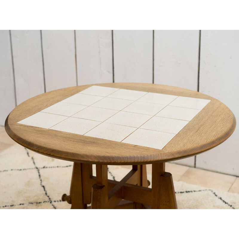 Table ajustable vintage Guillerme et Chambron pour Votre maison, 1960