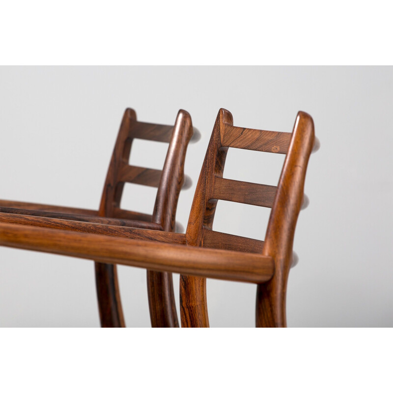 Pair of Niels Moller Model 62 Rosewood Armchairs, 1962