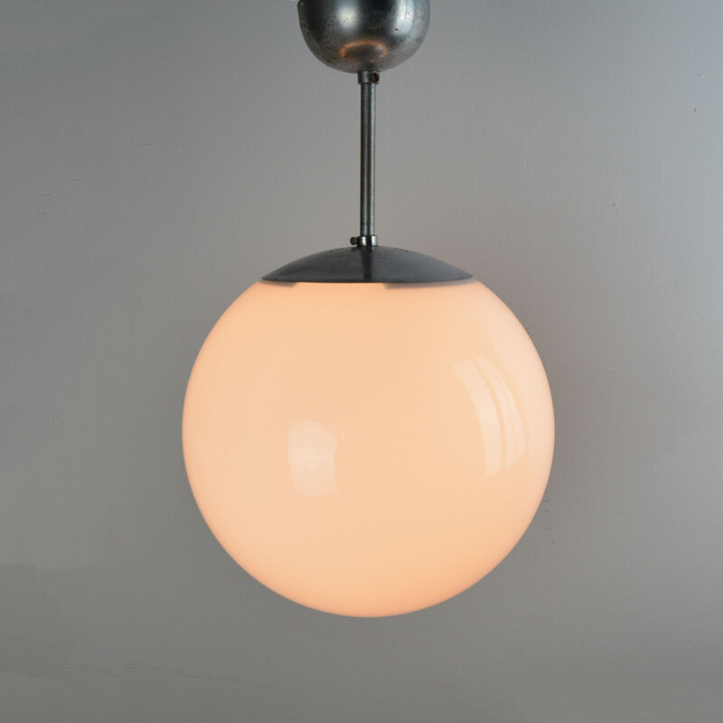 Lampe à suspension vintage Pologne années 1950