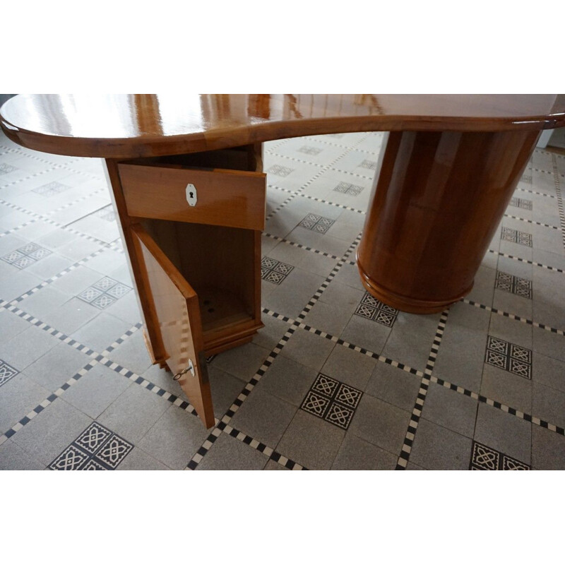 Art Deco French Desk and Chairs Set, 1930s