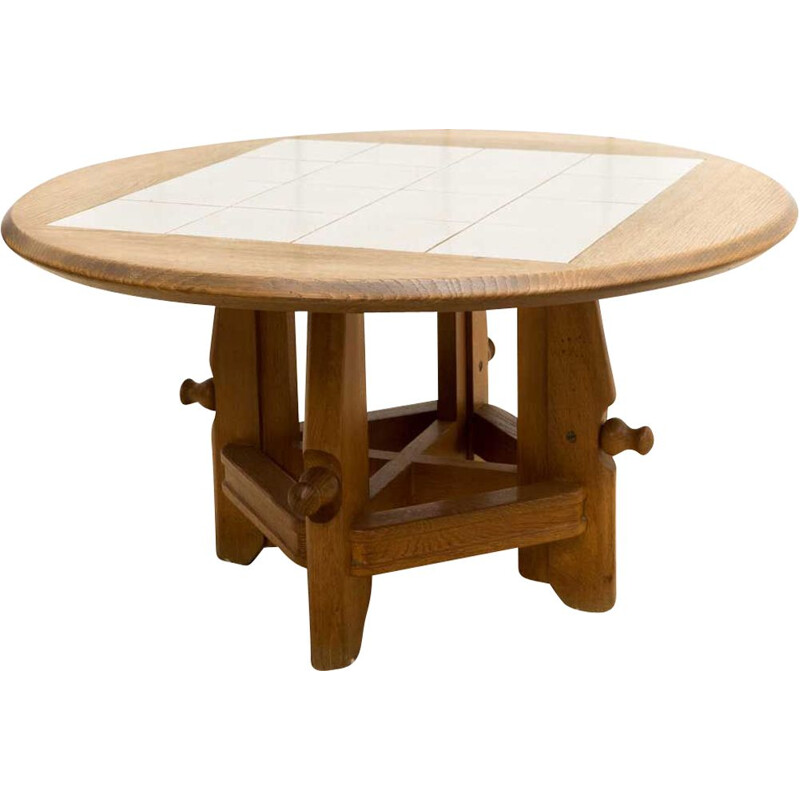 Table ajustable vintage Guillerme et Chambron pour Votre maison, 1960