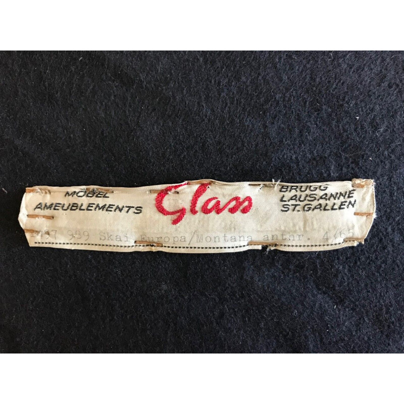 Vintage Swissmade Glass Swivel Armchair 1965