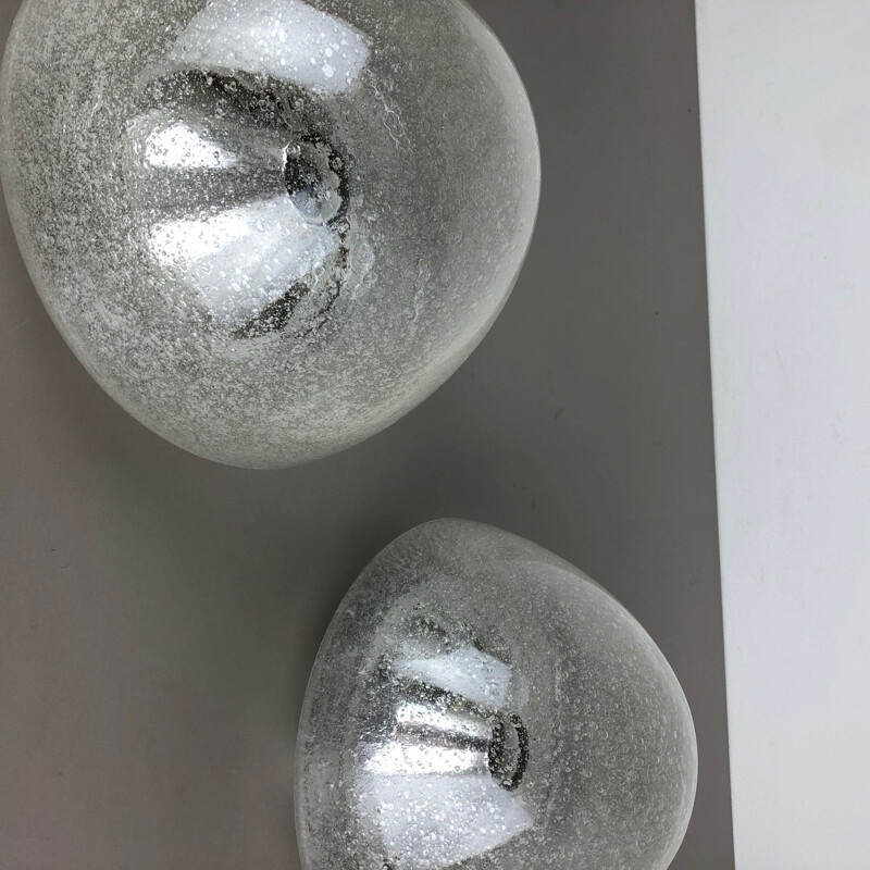 Set of 2 Cone Ice Glass Wall Light Germany