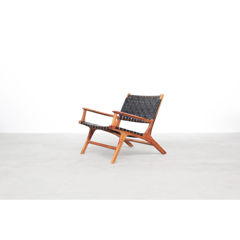 Beautiful danish Lounge Chair Teak Leather 1960s