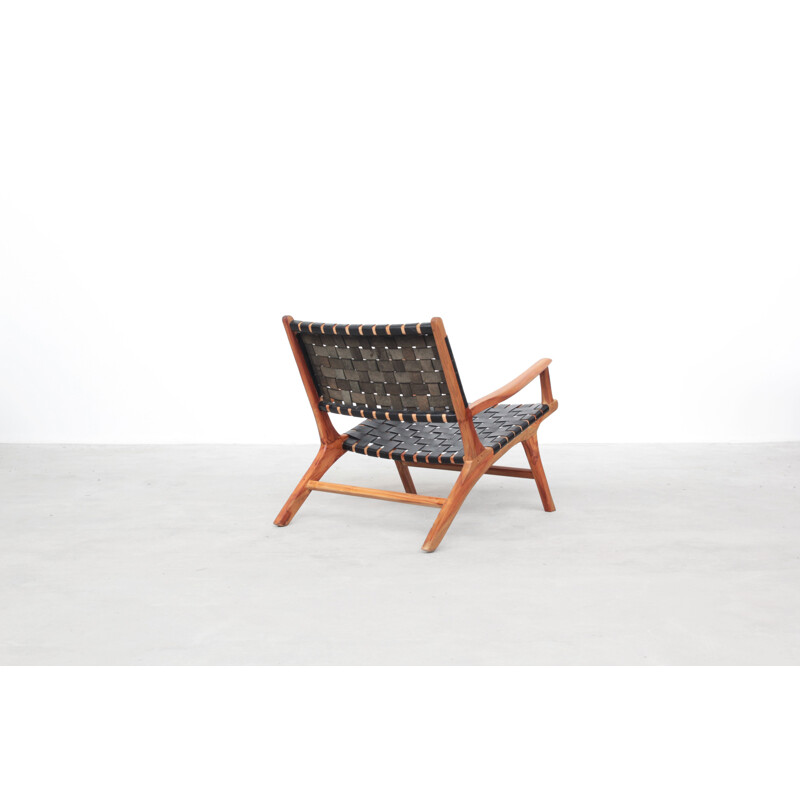 Beautiful danish Lounge Chair Teak Leather 1960s