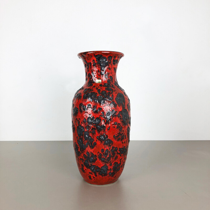 Vintage colored vase by Scheurich Wgp, Germany 1970