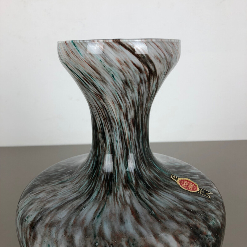 Vase vintage par Opaline Florence, Italie 1970