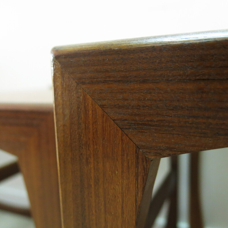 Set of 3 "Quadrille" G-Plan teak nesting tables, Victor WILKINS - 1960s