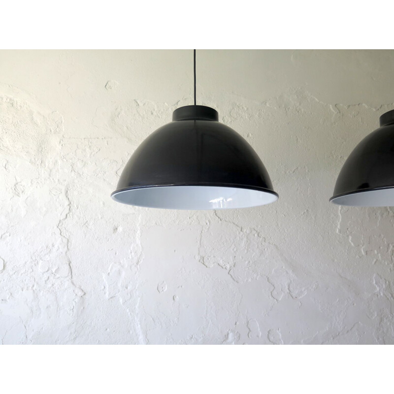 Large industrial pendant lamps, 2 available