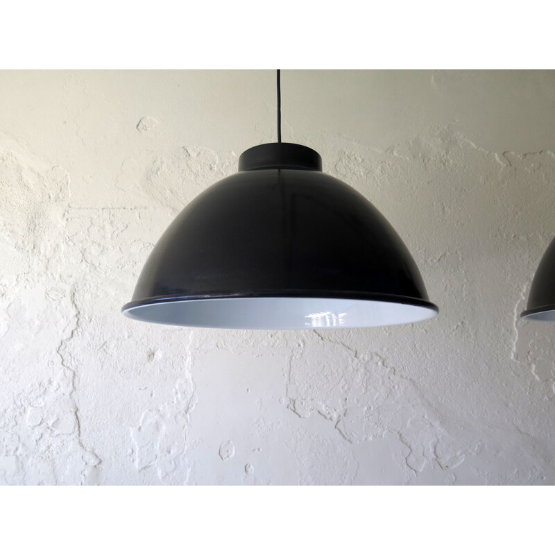 Large industrial pendant lamps, 2 available