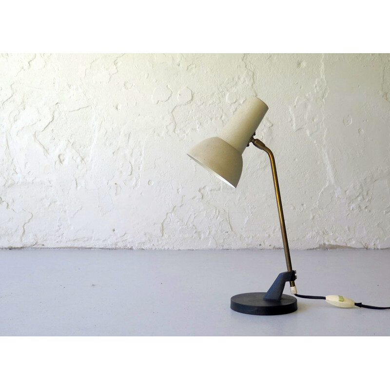 Vintage adjustable brass Fifities desk lamp