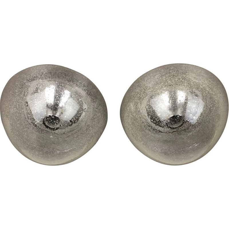 Set of 2 Cone Ice Glass Wall Light Germany