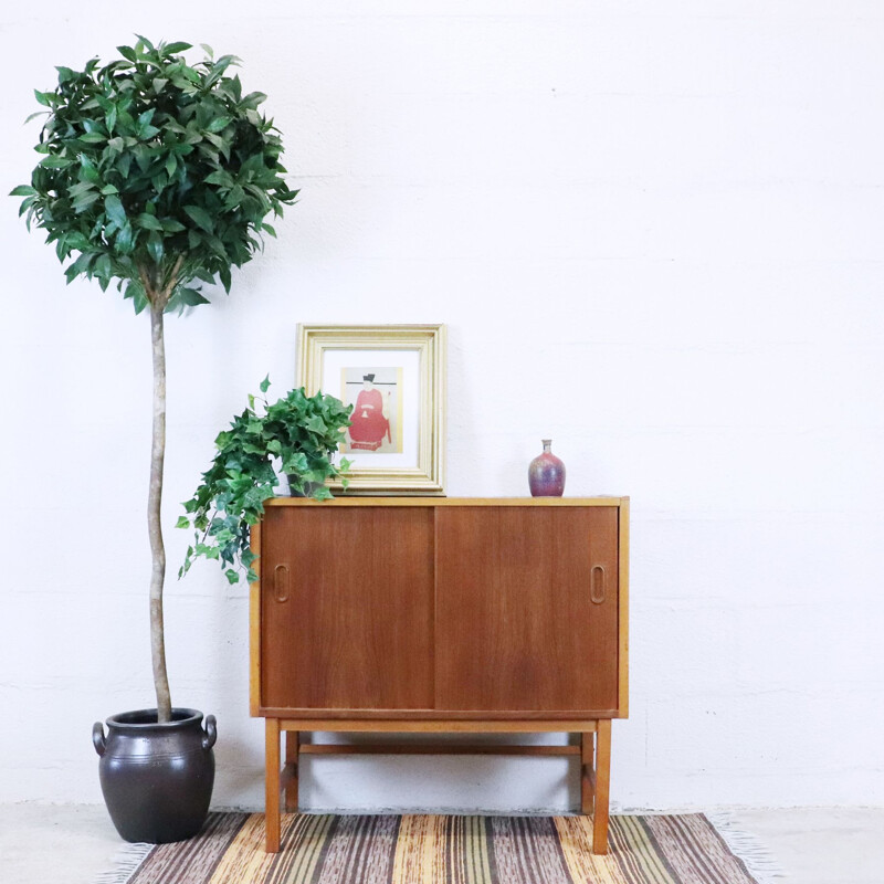 Teak and oak chest of drawers Sweden 1960