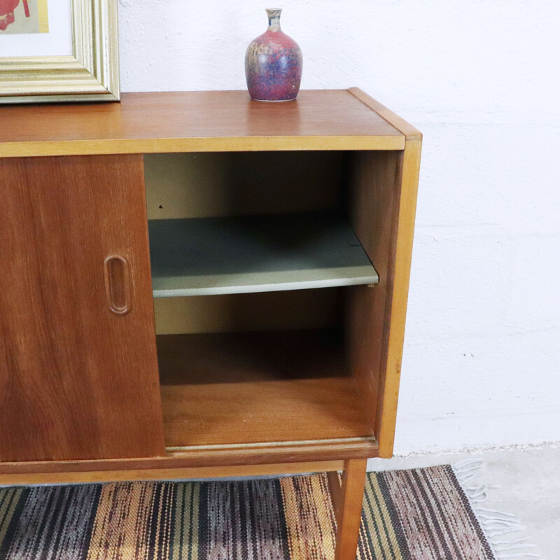 Teak and oak chest of drawers Sweden 1960