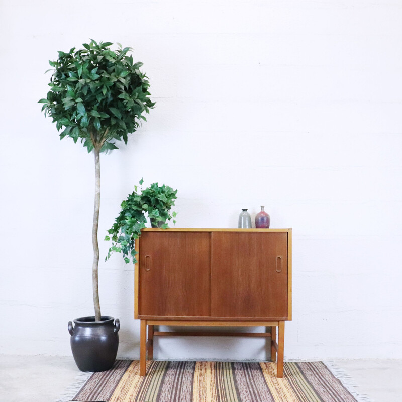 Teak and oak chest of drawers Sweden 1960