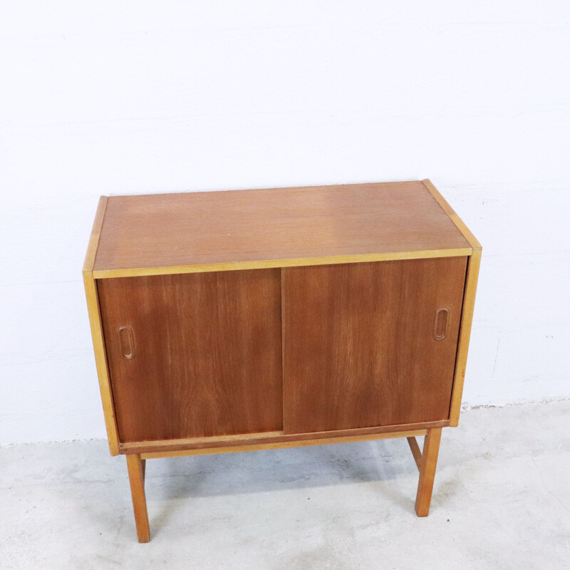 Teak and oak chest of drawers Sweden 1960