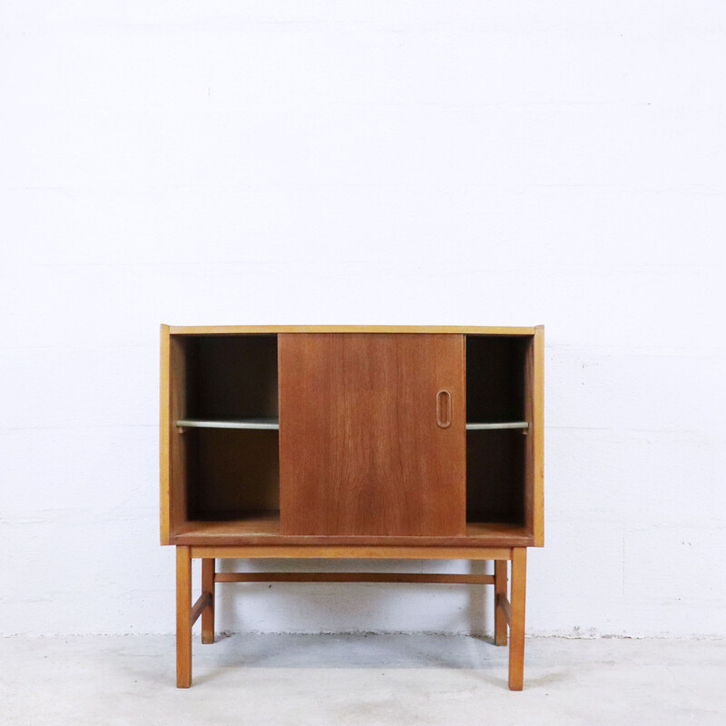 Teak and oak chest of drawers Sweden 1960