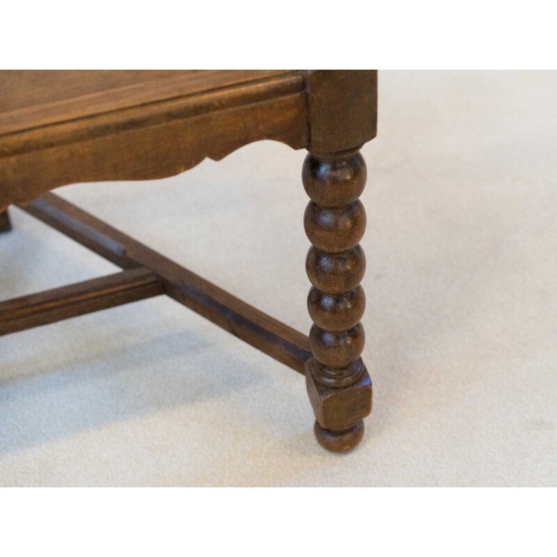 Pair of turned walnut armchairs 1930s