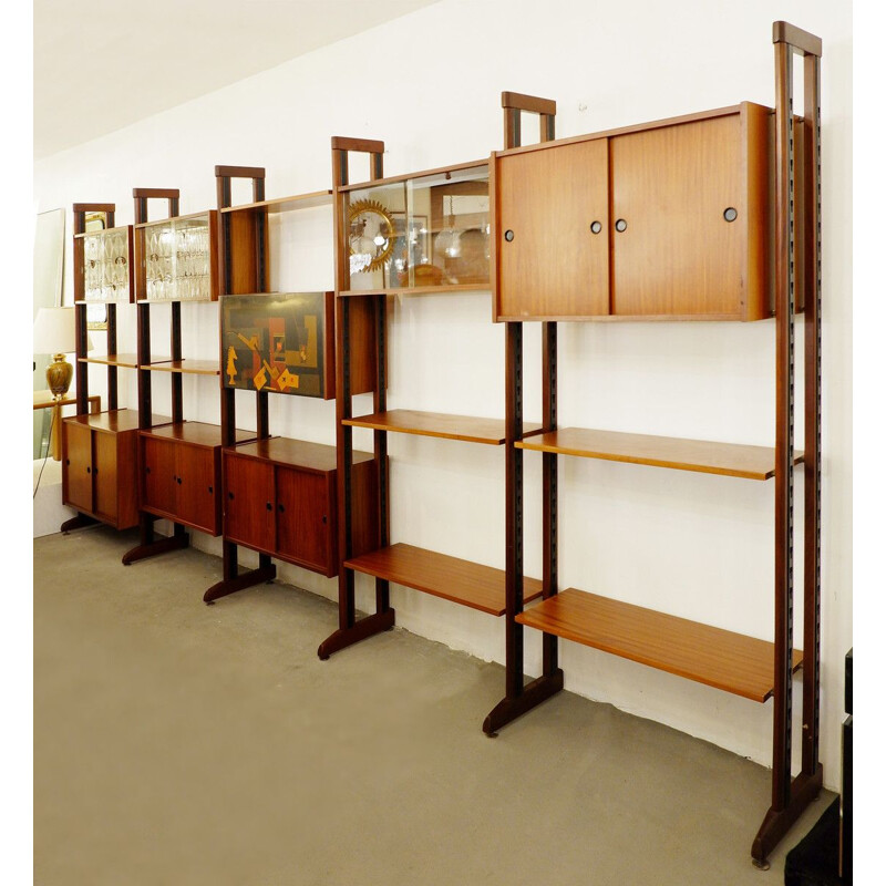 Italian Teak Modular Shelving system 1960