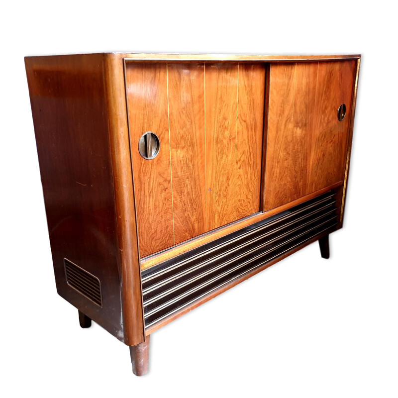 Loewe Opta Walnut Media Cabinet 1950's