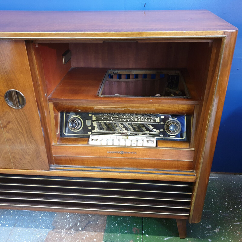 Loewe Opta Walnut Media Cabinet 1950's