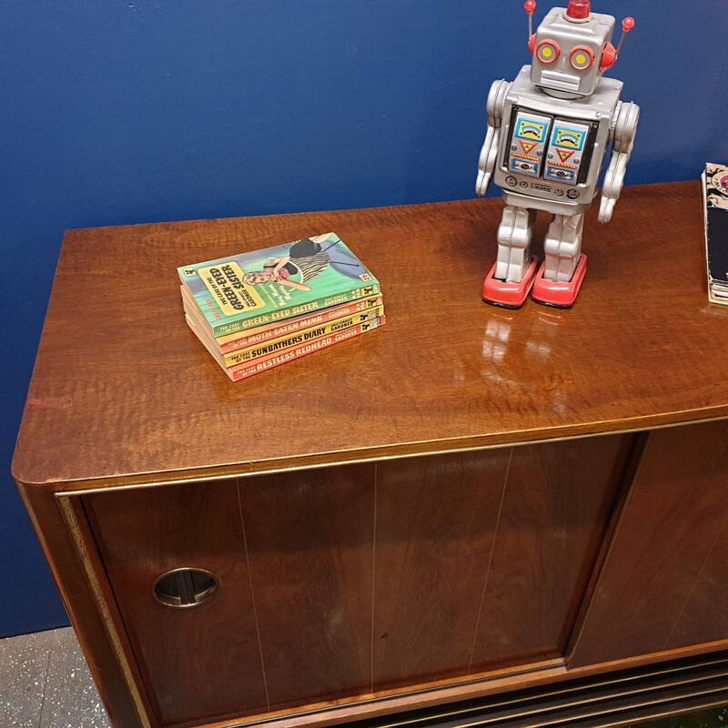 Cabinet de presse vintage Loewe Opta Walnut 1950