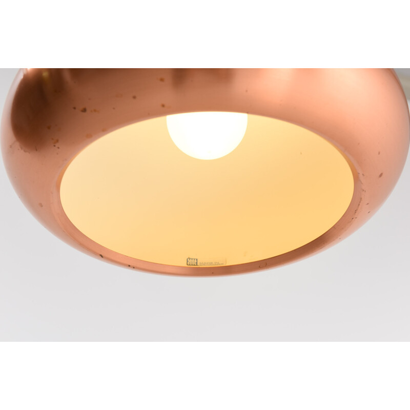 Fog & Mørup Scandinavian "Orient" ceiling lamp in copper, Jo HAMMERBORG - 1960s