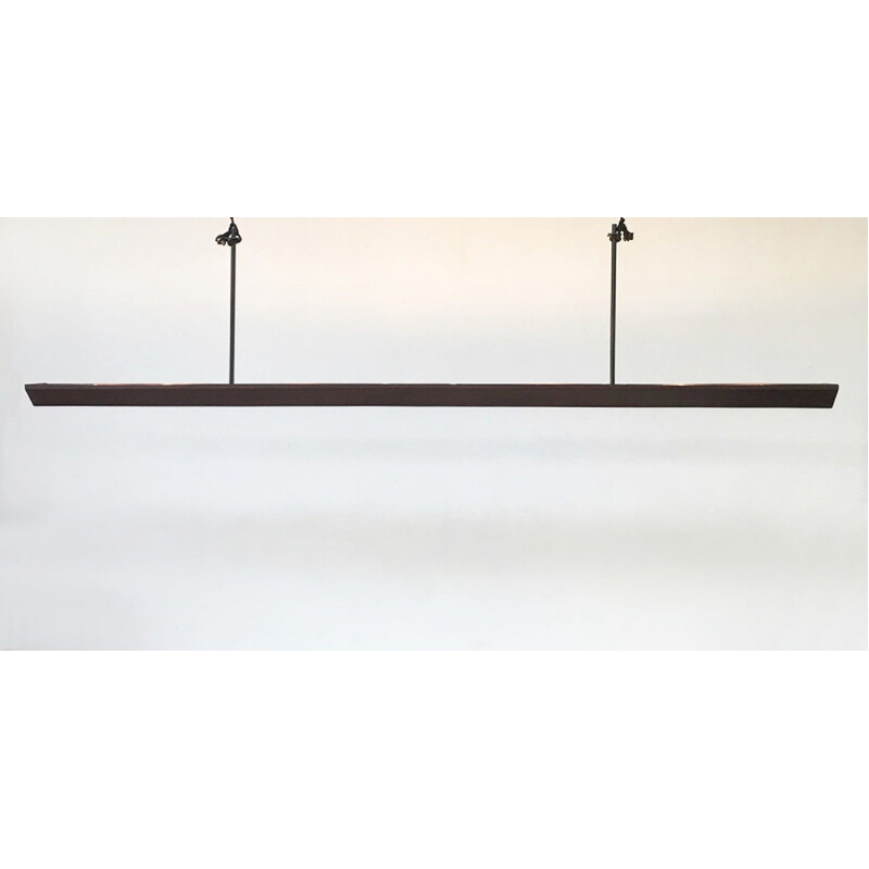 Vintage teak pendant lamp by De Coene