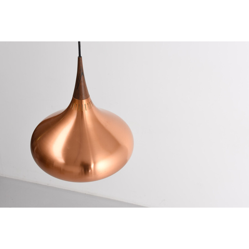 Fog & Mørup Scandinavian "Orient" ceiling lamp in copper, Jo HAMMERBORG - 1960s