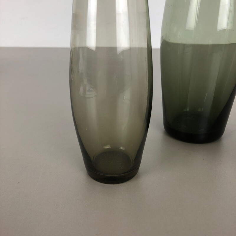 Set of 3 vintage turmaline vases by Wilhelm Wagenfeld for the Wmf, Germany 1960