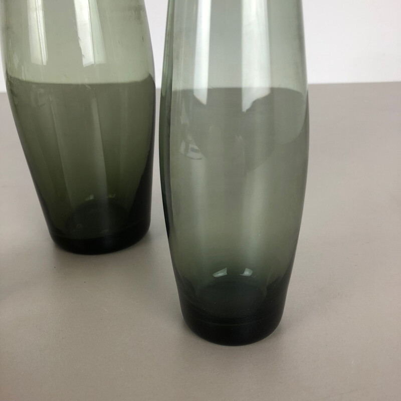 Set of 3 vintage turmaline vases by Wilhelm Wagenfeld for the Wmf, Germany 1960