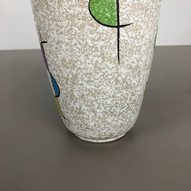 Vase vintage en céramique coloré de lave grasse de Bay Ceramics, Allemagne 1950
