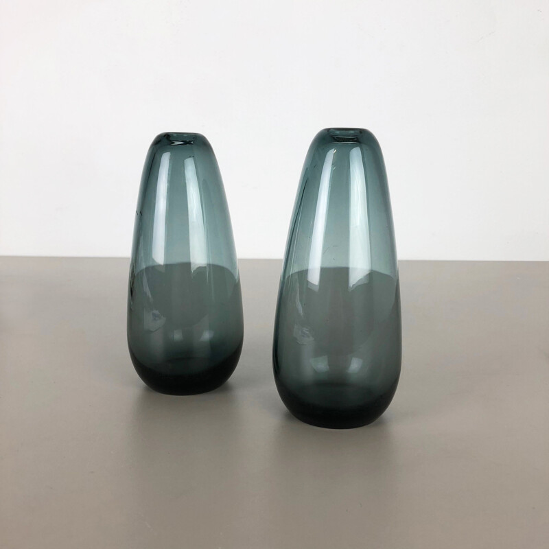 Set of 2 Turmalin Vases Vintage by Wilhelm Wagenfeld for WMF, Germany 1960s