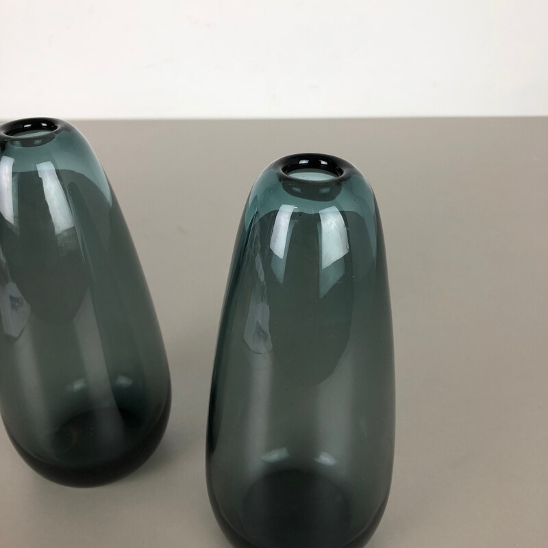 Set of 2 Turmalin Vases Vintage by Wilhelm Wagenfeld for WMF, Germany 1960s