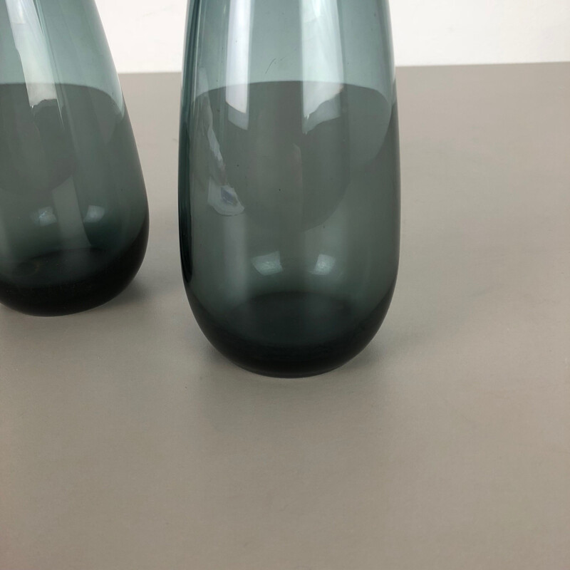Lot de 2 vases vintage à turmaline par Wilhelm Wagenfeld pour le WMF, Allemagne 1960