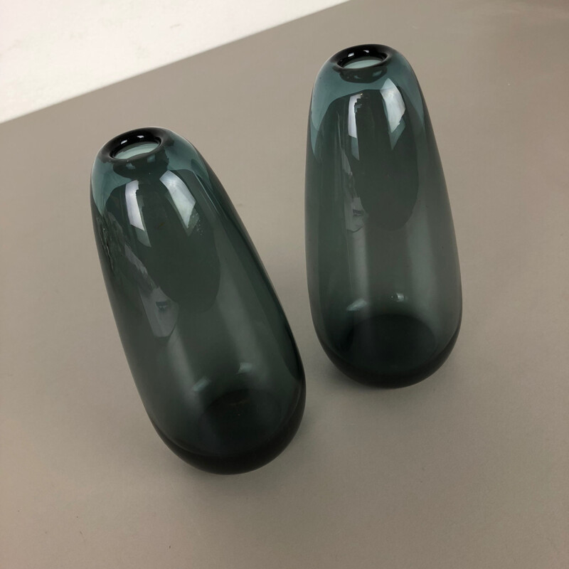 Set of 2 Turmalin Vases Vintage by Wilhelm Wagenfeld for WMF, Germany 1960s