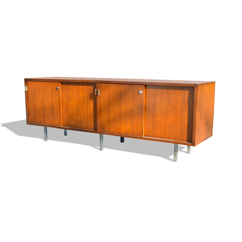 Magnifique enfilade vintage de Florence Knoll édition Knoll 4 portes coulissantes