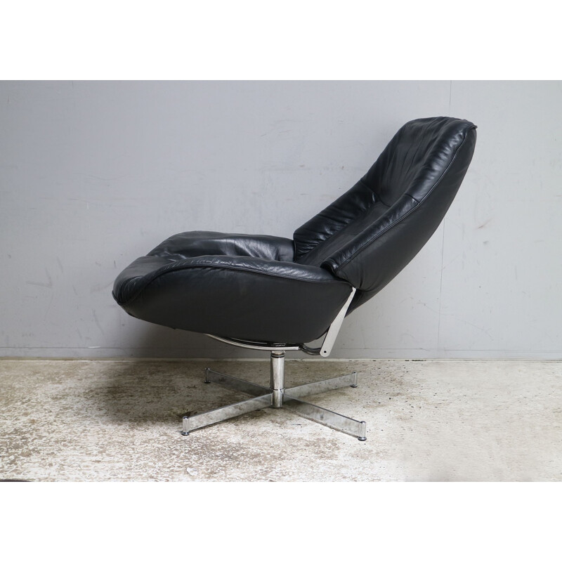 1960's Danish mid century reclining lounge chair and footstool