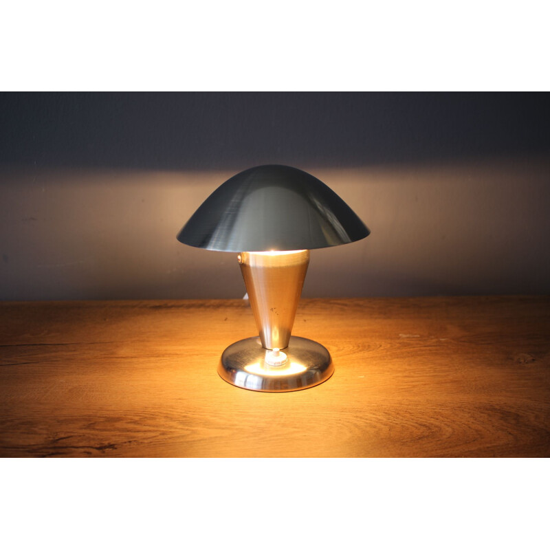 Lampes de table vintage Art Déco chromées du Bauhaus 1930