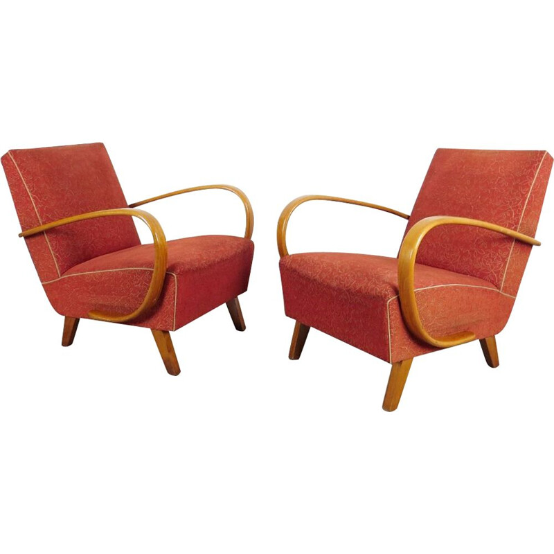 Set of armchair produced by Jindrich Halabala 1950's